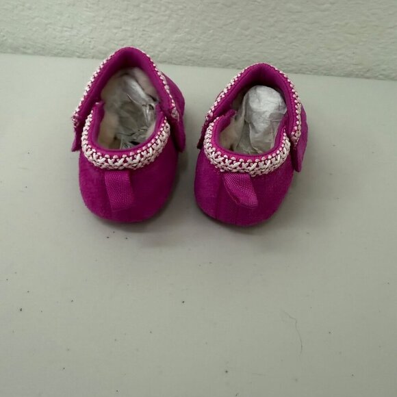 Ugg Tasman Pink Suede Leather Wool Lined Shoe 1130359I Infant Baby Girl size 4/5 - Picture 3 of 9